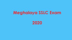 Meghalaya sslc examaiation 2020