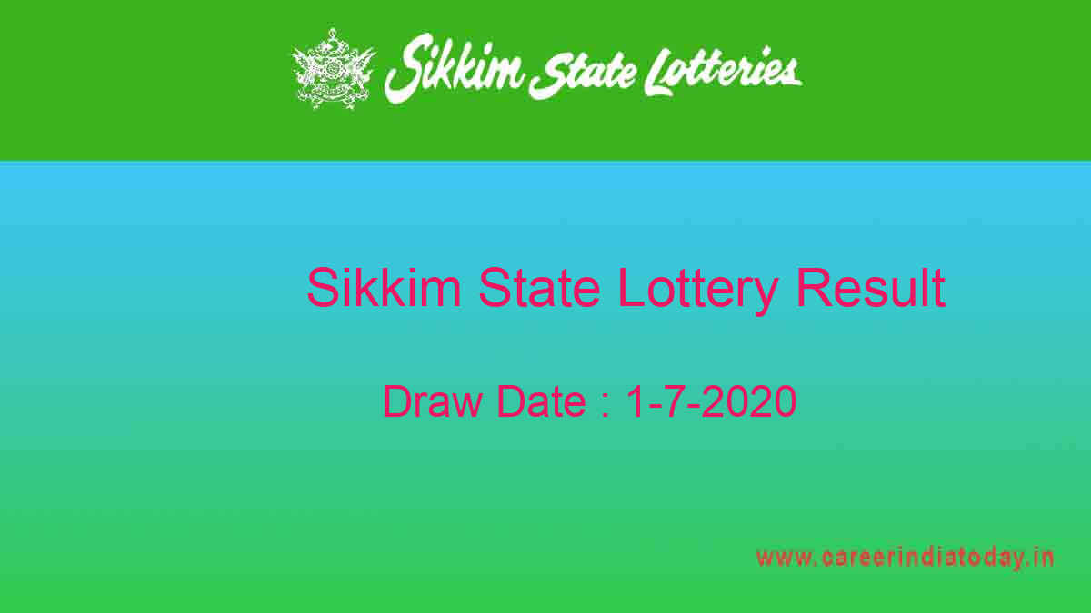 Sikkim State Lottery Result 1.7.2020 (11.55 AM)-Lottery Sambad