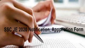 SSC JE 2020 application form, notification